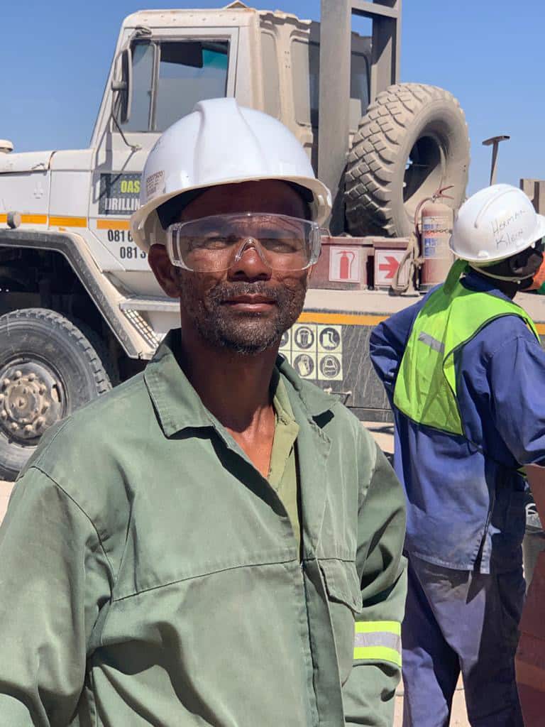 worker at Eureka, Namibia E-Tech Resources