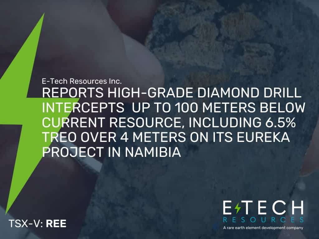 E-Tech Resources inc. reports high-grade intercepts below current resource, including 6.5 % TREO over 4 meters - Post Blog - E-Tech Resources TSX-VREE