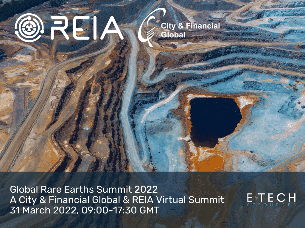 E-Tech Resources is Joining and Sponsoring the Global Rare Earths Summit 2022 on March 31st 2022